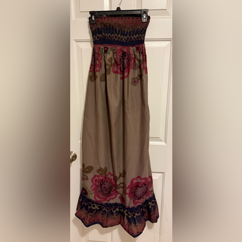 Charlotte Russe Purple and Grey Smocked Dress